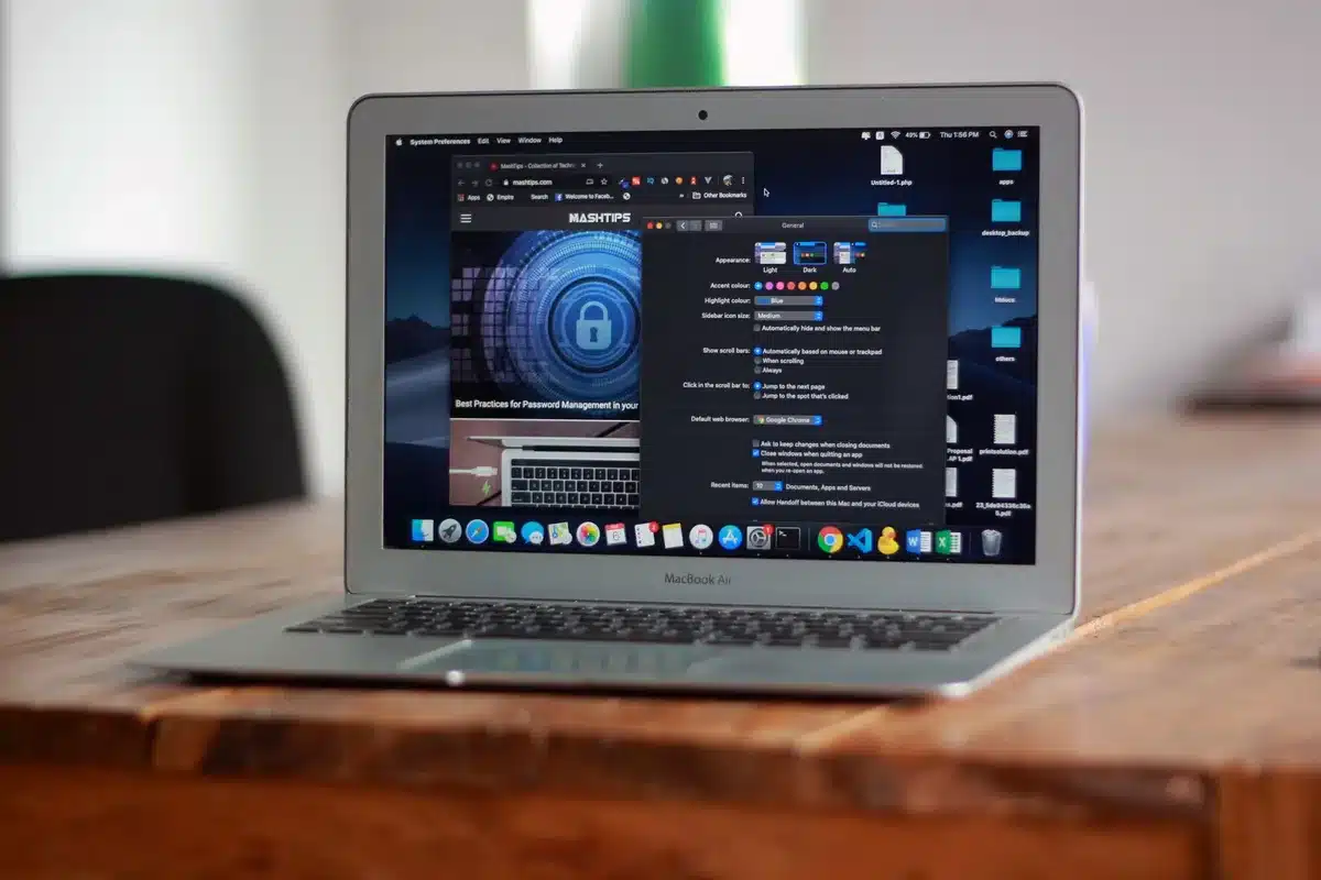 Password manager interface displayed on a laptop screen with security icons